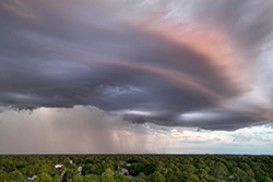 Storm cell over Smithville showing importance of routine tree service in Smithville